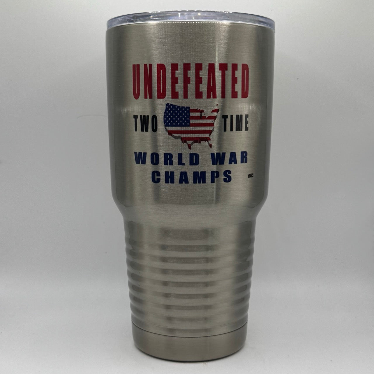 Undefeated 2-Time World War Champion – 30 oz Polar Camel Tumbler with Lid