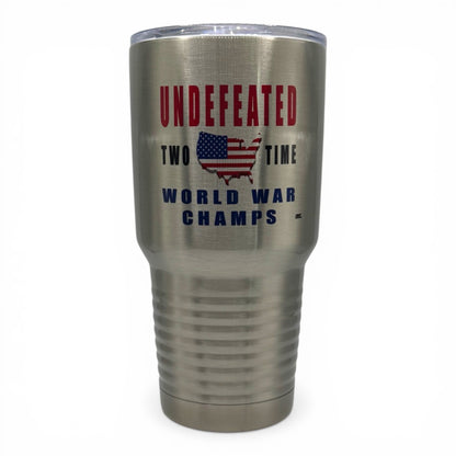Undefeated 2-Time World War Champion – 30 oz Polar Camel Tumbler with Lid