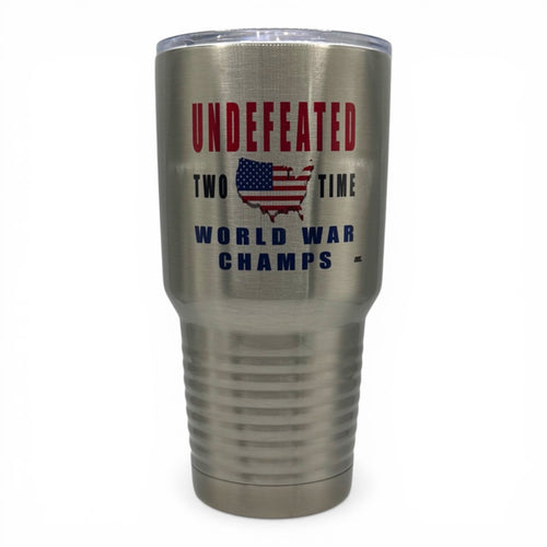 Undefeated 2-Time World War Champion – 30 oz Polar Camel Tumbler with Lid