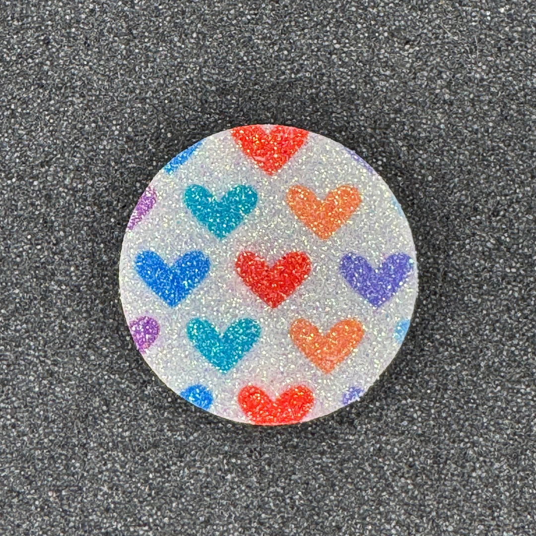 Round Glitter Pop-Out Phone Kickstand