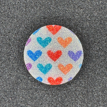Round Glitter Pop-Out Phone Kickstand