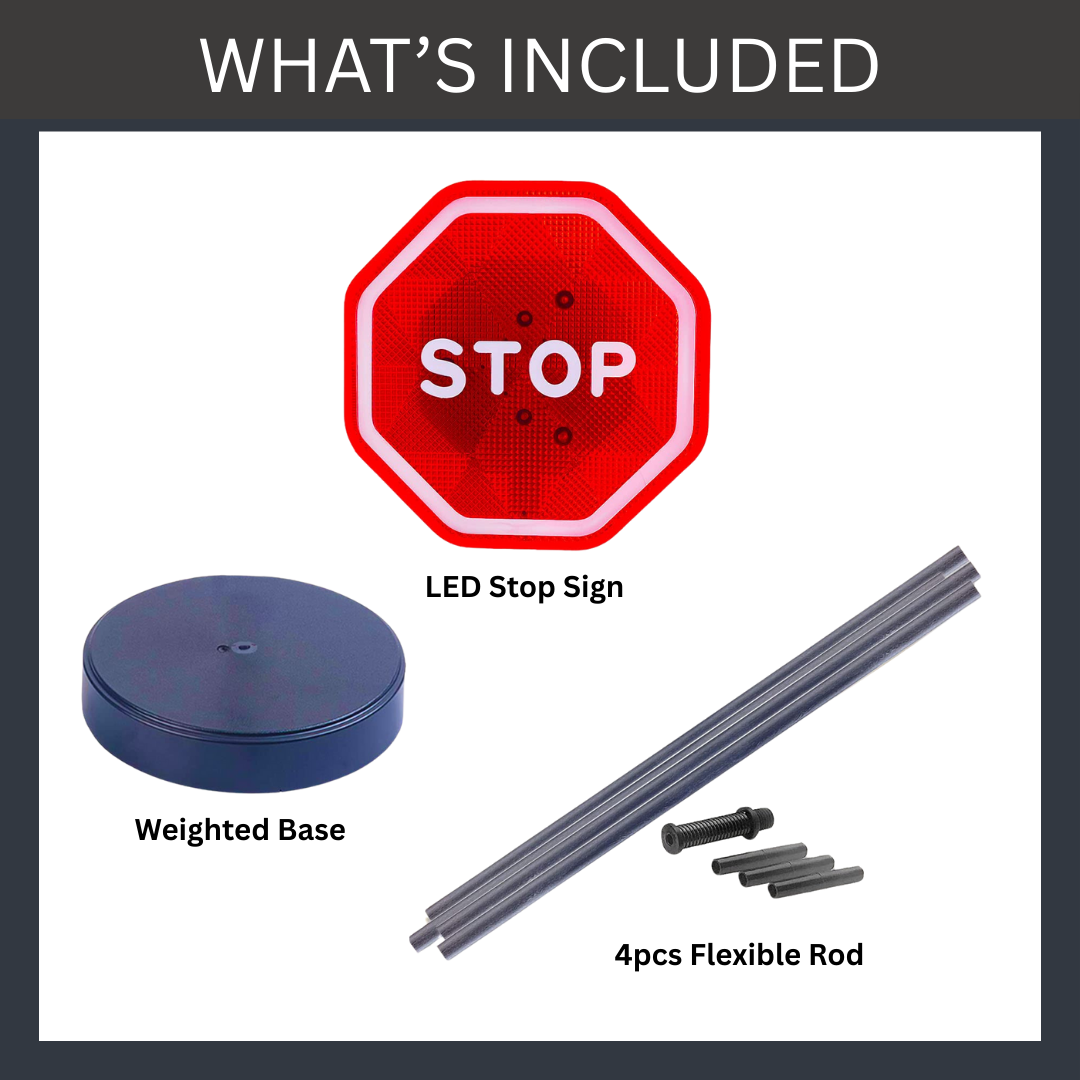 Flashing LED Stop Sign Garage Parking Assistant