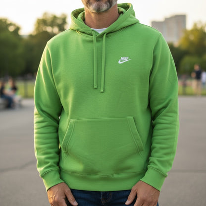 Nike Standard Fit Pullover Hoodie – Bright Green (Men’s Medium)