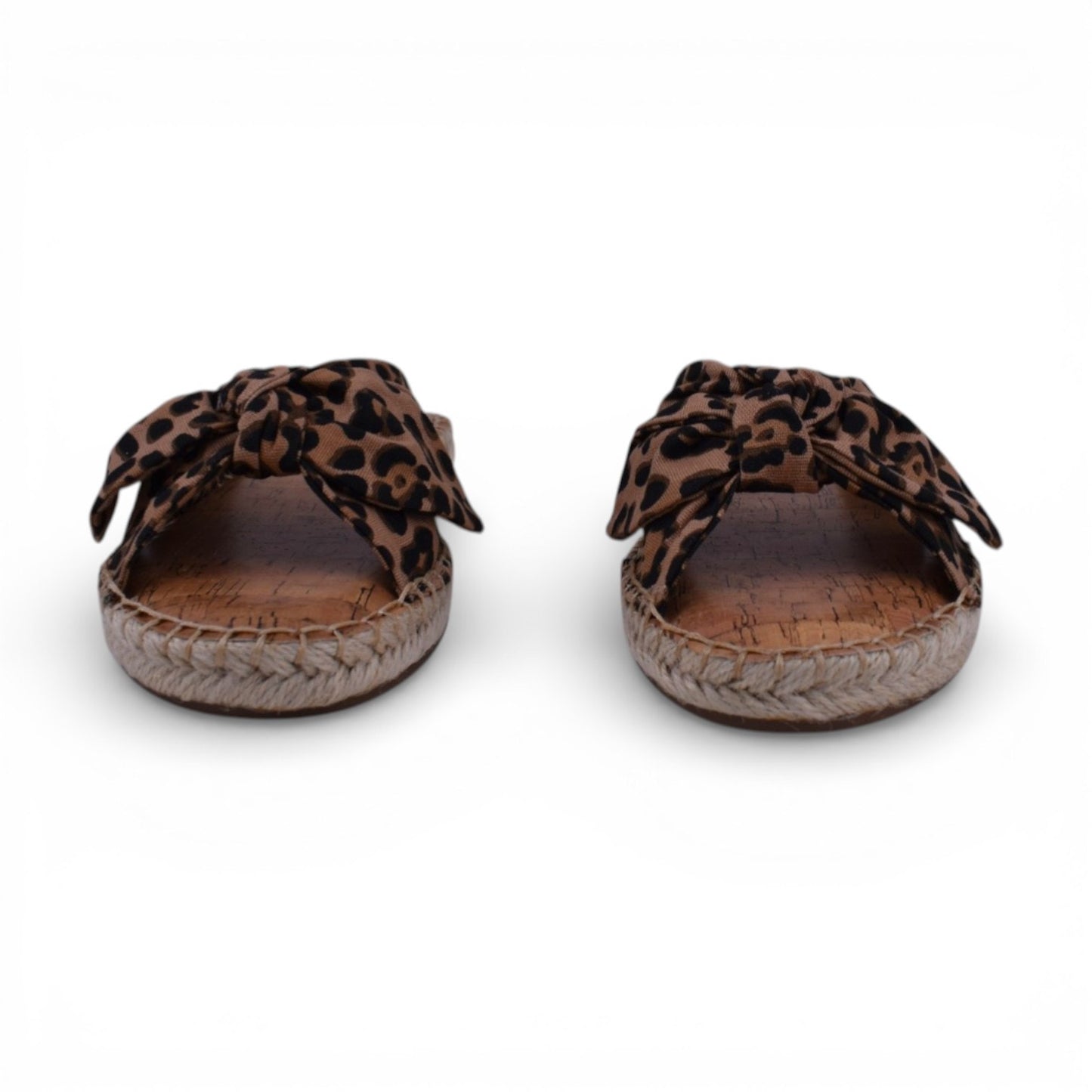 Nine West Brock Leopard Print Espadrille Slide Sandals | Size 7.5