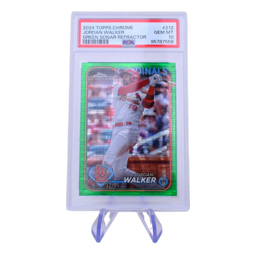 2024 Topps Chrome Jordan Walker Green Sonar Refractor PSA 10 #/99