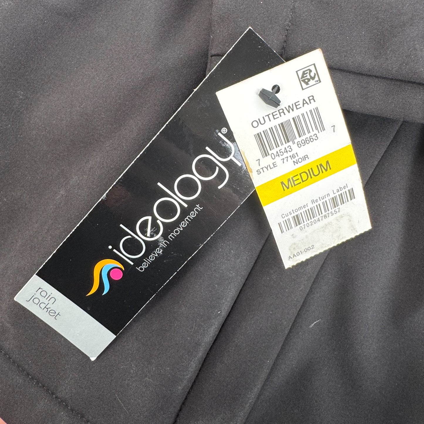 Ideology Rain Jacket – Black with Plum Lining (Women’s Medium)