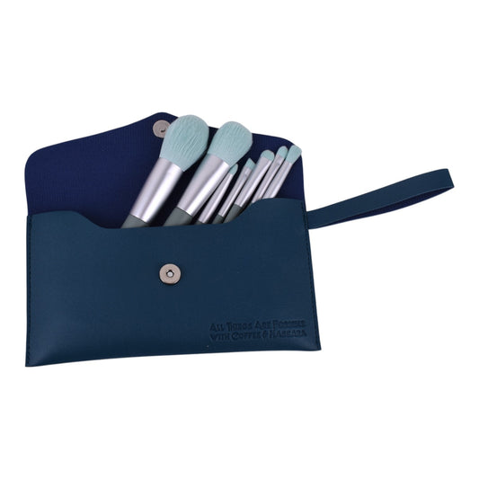 Bold Statement Makeup Brush Set with Travel Pouch (7-Piece Set)