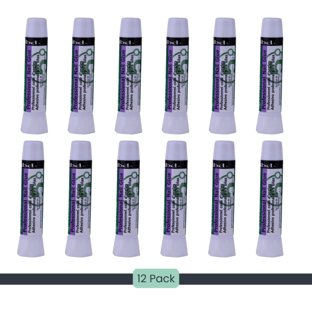 IBD 5 Second Professional Nail Glue – Full Box of 12 (2g Tubes)