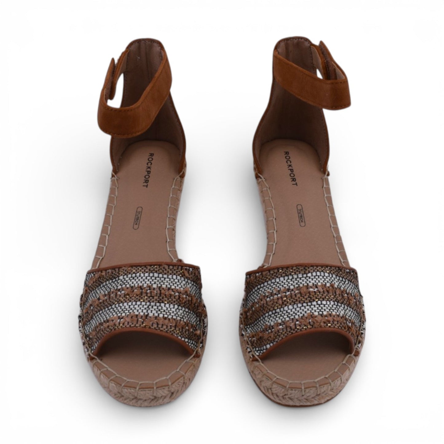Rockport Marah Tan Espadrille Wedge Sandals | Size 7.5