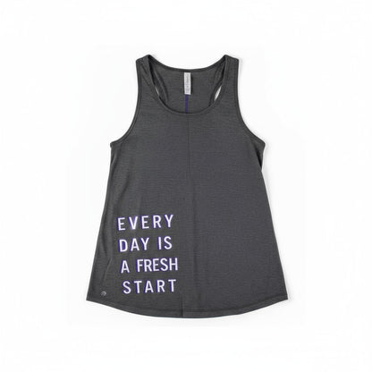 Ideology Charcoal Gray “Every Day Is a Fresh Start” Tank