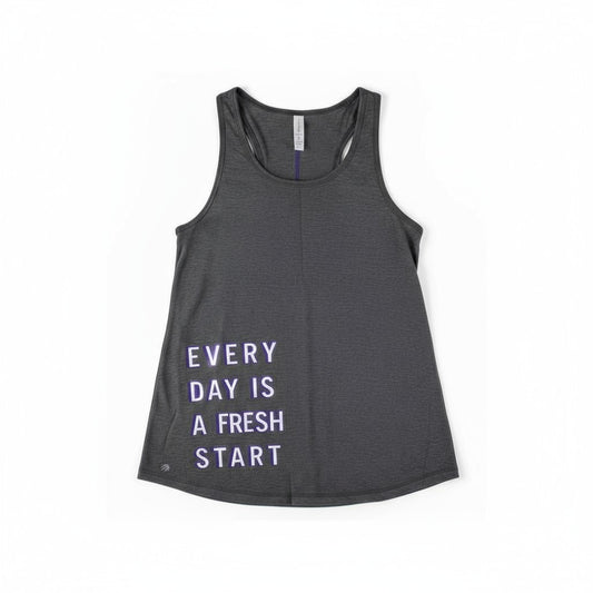 Ideology Charcoal Gray “Every Day Is a Fresh Start” Tank