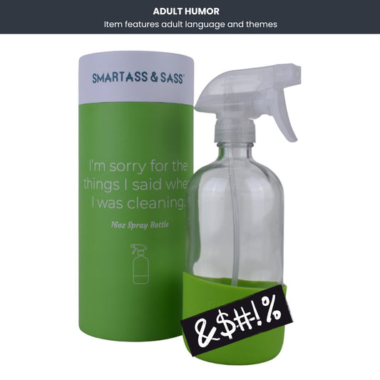 B*tch Be Gone – Funny Refillable Glass Spray Bottle (16 oz)