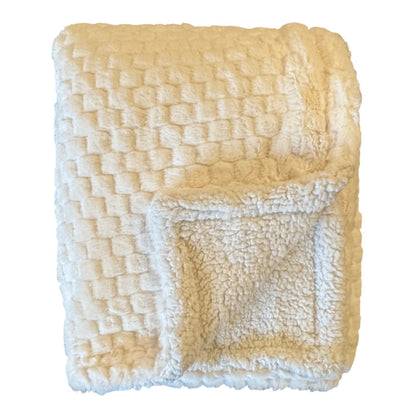 Luxury Concepts Embossed Faux Fur Sherpa Throw