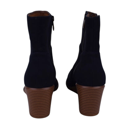 Adrienne Vittadini Vito Women's Wedge Ankle Boot – Navy Suede – Size 8.5M