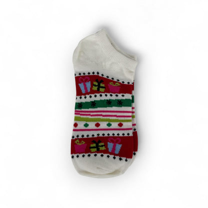 Women's Low Cut Holiday Socks - Presents