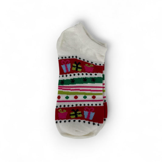 Women's Low Cut Holiday Socks - Presents
