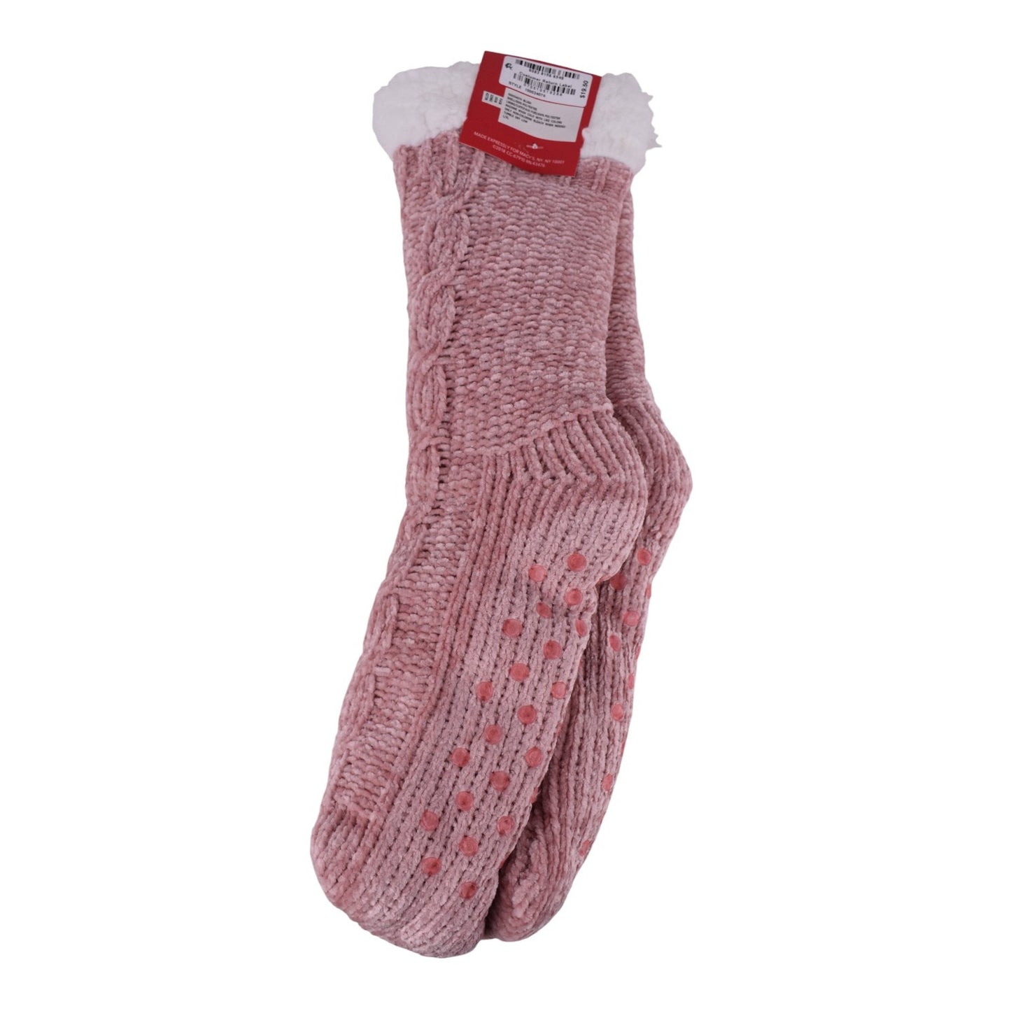 Charter Club Holiday Slipper Socks – Pink (L/XL)