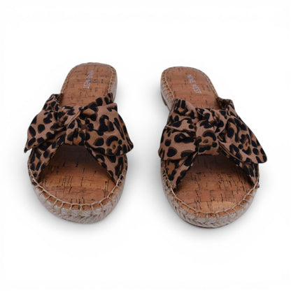 Nine West Brock Leopard Print Espadrille Slide Sandals | Size 7.5