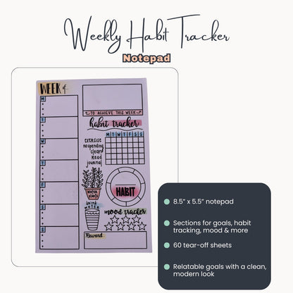 Notepad Trio – Procrastinator, Weekly Habit Tracker & “Not Worried” Bundle