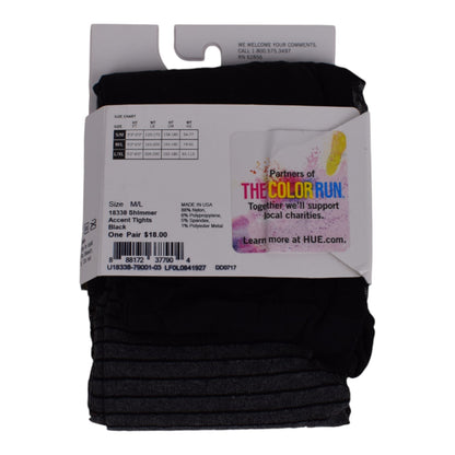 HUE Shimmer Accent Tights – Size M/L (Black)