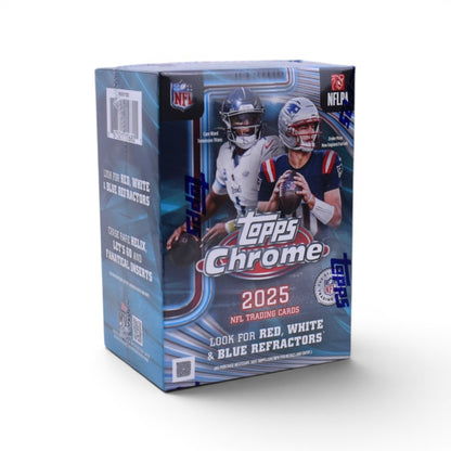 2025 Topps Chrome NFL Trading Cards Sealed Value Box
