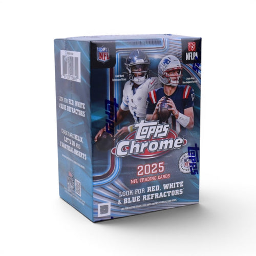 2025 Topps Chrome NFL Trading Cards Sealed Value Box