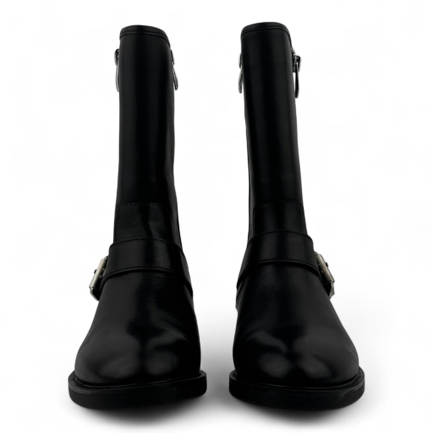 Steve Madden Zain Mid-Calf Boots – Black with Silver Studs