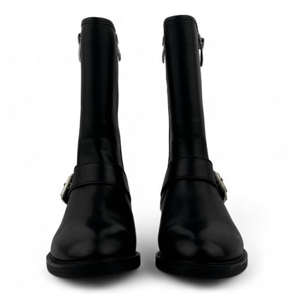 Steve Madden Zain Mid-Calf Boots – Black with Silver Studs