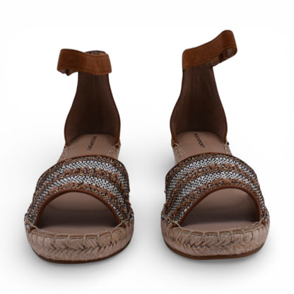 Rockport Marah Tan Espadrille Wedge Sandals | Size 7.5