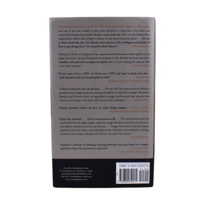 Execution: The Discipline of Getting Things Done by Bossidy Burck