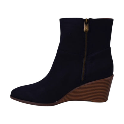 Adrienne Vittadini Vito Women's Wedge Ankle Boot – Navy Suede – Size 8.5M
