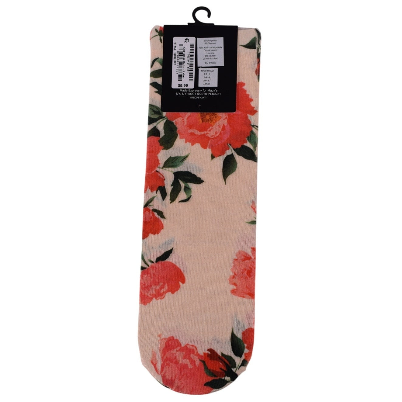 INC International Concepts Women’s Floral Anklet Socks – Pink Peony Print