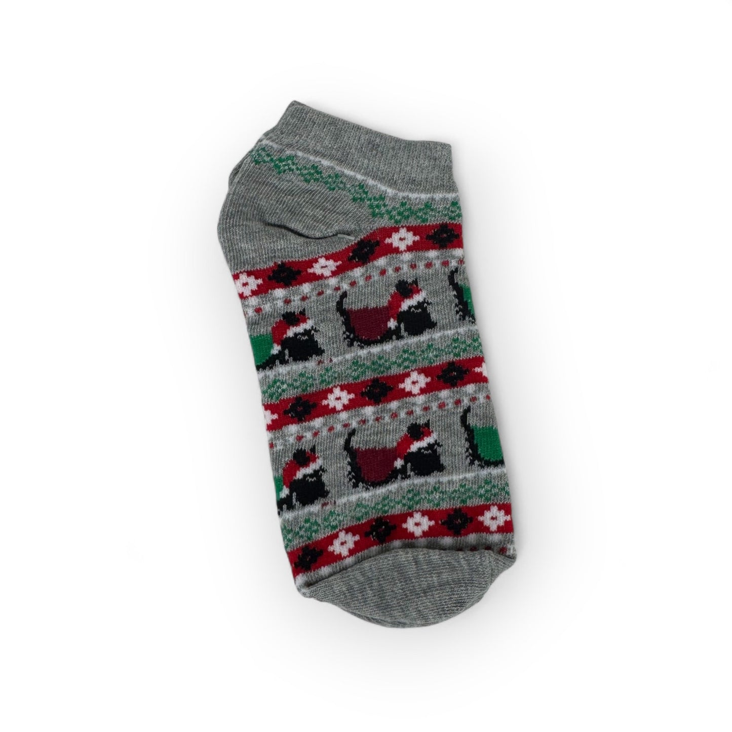 Women's Low Cut Holiday Socks - Scottie Dog