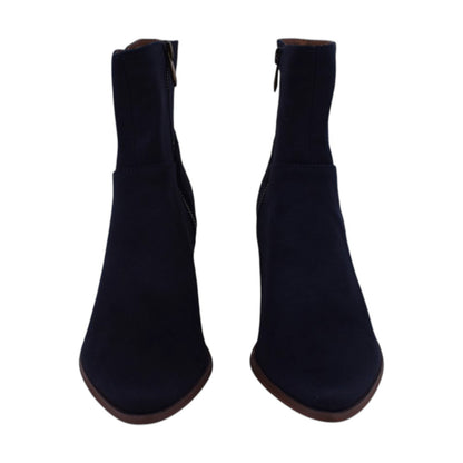 Adrienne Vittadini Vito Women's Wedge Ankle Boot – Navy Suede – Size 8.5M