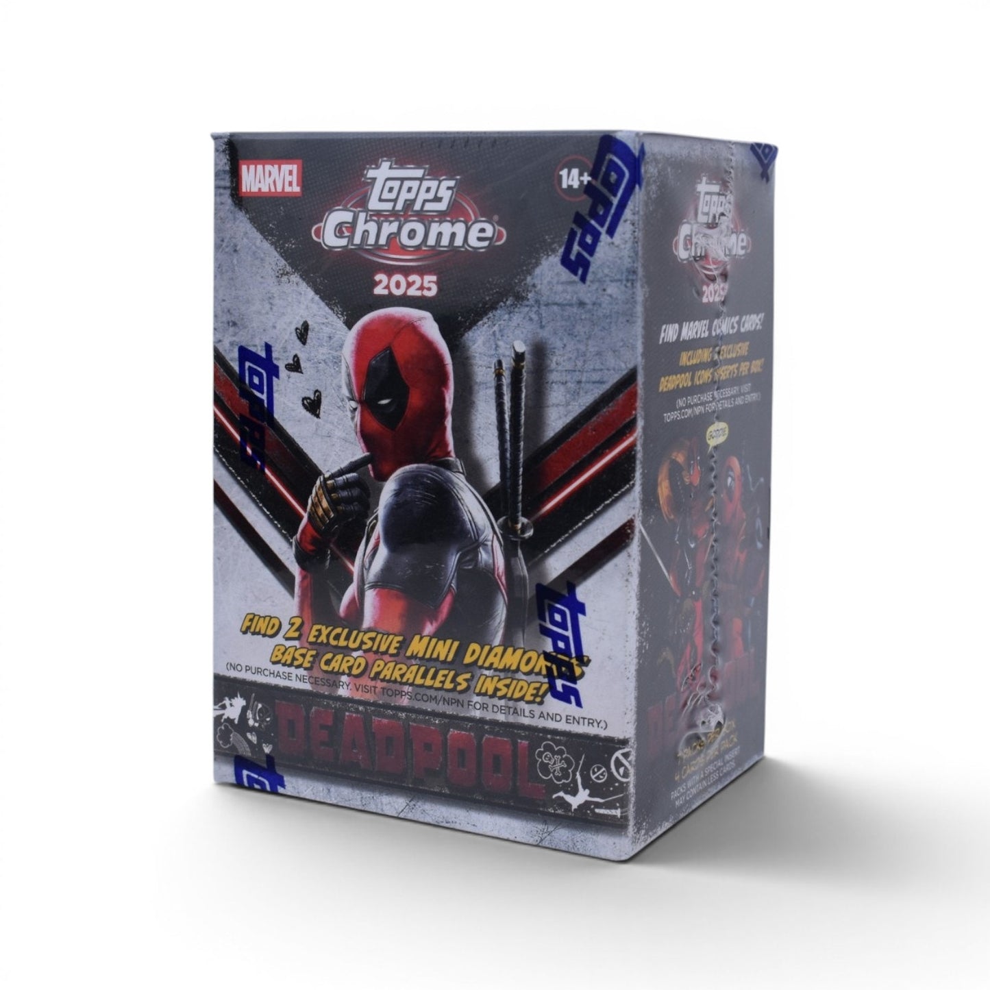 2025 Topps Chrome Marvel Deadpool Trading Cards Sealed Value Box