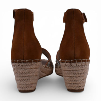 Rockport Marah Tan Espadrille Wedge Sandals | Size 7.5