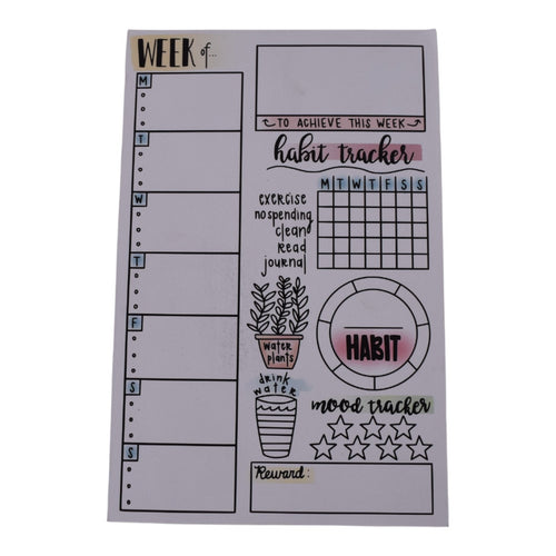 Weekly Habit Tracker Notepad