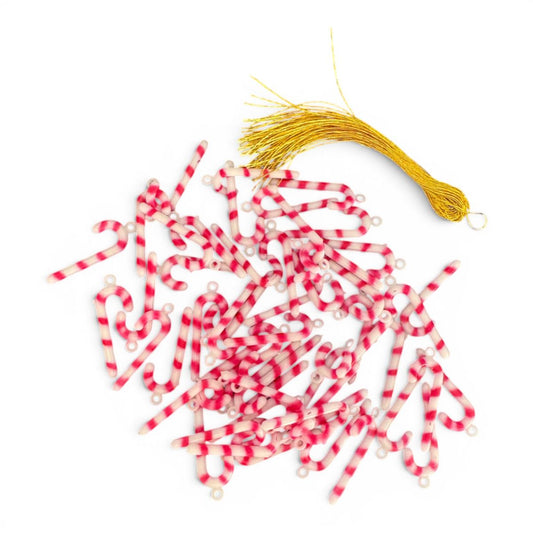 Mini Candy Cane Ornaments, Set of 60
