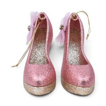 Pink Glitter High Heel Shoes Shatterproof Ornaments